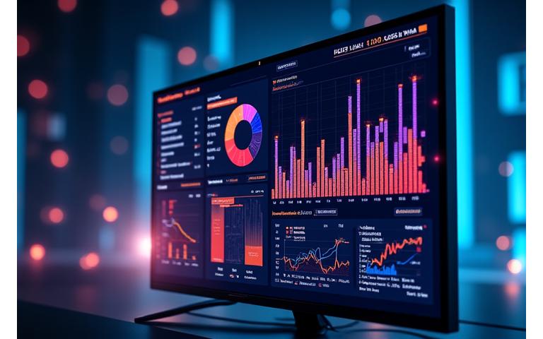 Interactive dashboard displaying live sales data, attendee demographics, and marketing ROI charts for event ticketing by Sonic Bloom Events